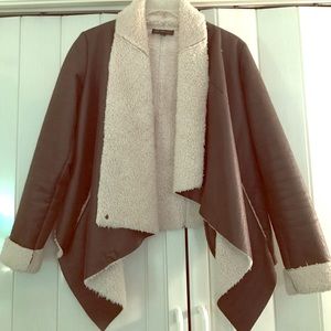 Fur lined coat